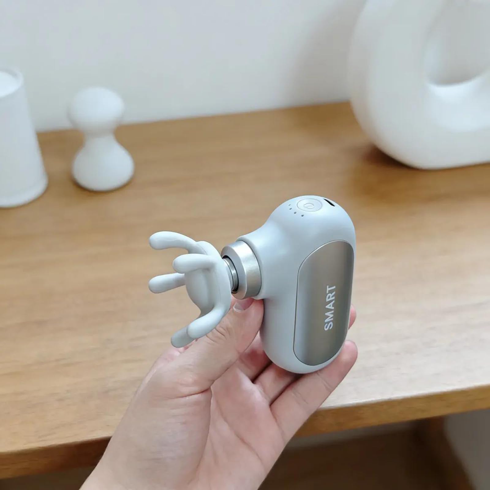 Mini Pistolet De Massage avec 3 Têtes, Cadeau pour Femmes Et Hommes