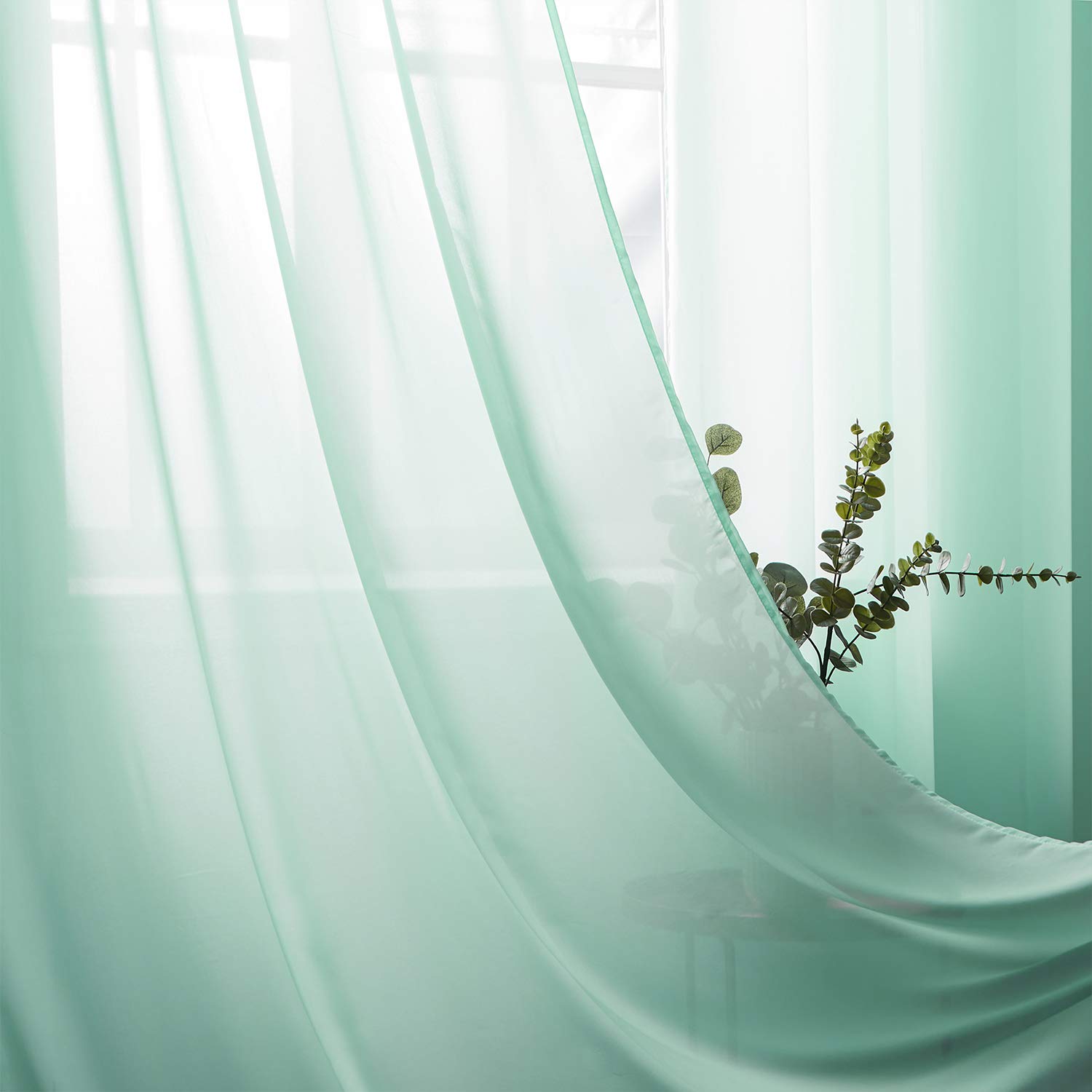 Mint Green Sheer Curtains Curtains & Drapes