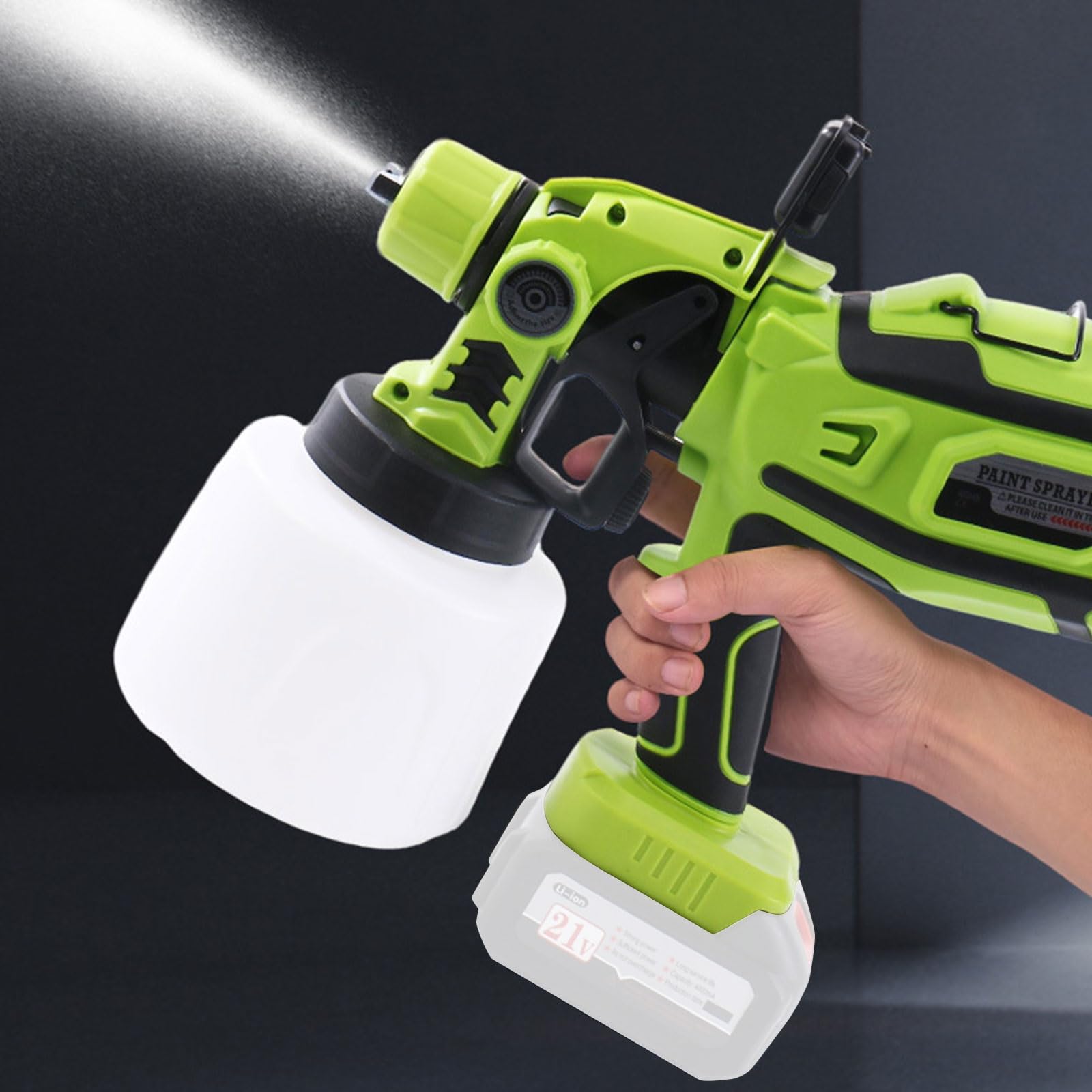 650W Cordless Elettrico Spruzzatore HVLP Vernice Spruzzatore Auto Mobili Rivestimento in Acciaio Aerografi Capacità 1400mL Vernice Elettrica Cordless