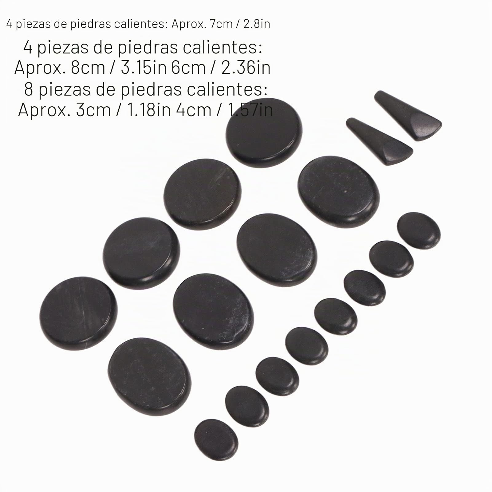 Juego de Piedras Calientes para Masaje, 16 Uds., Kit de Calentador de Piedras de Masaje Calentable PortáTil para Masaje de Spa Relajante, Aliviar el Dolor Muscular