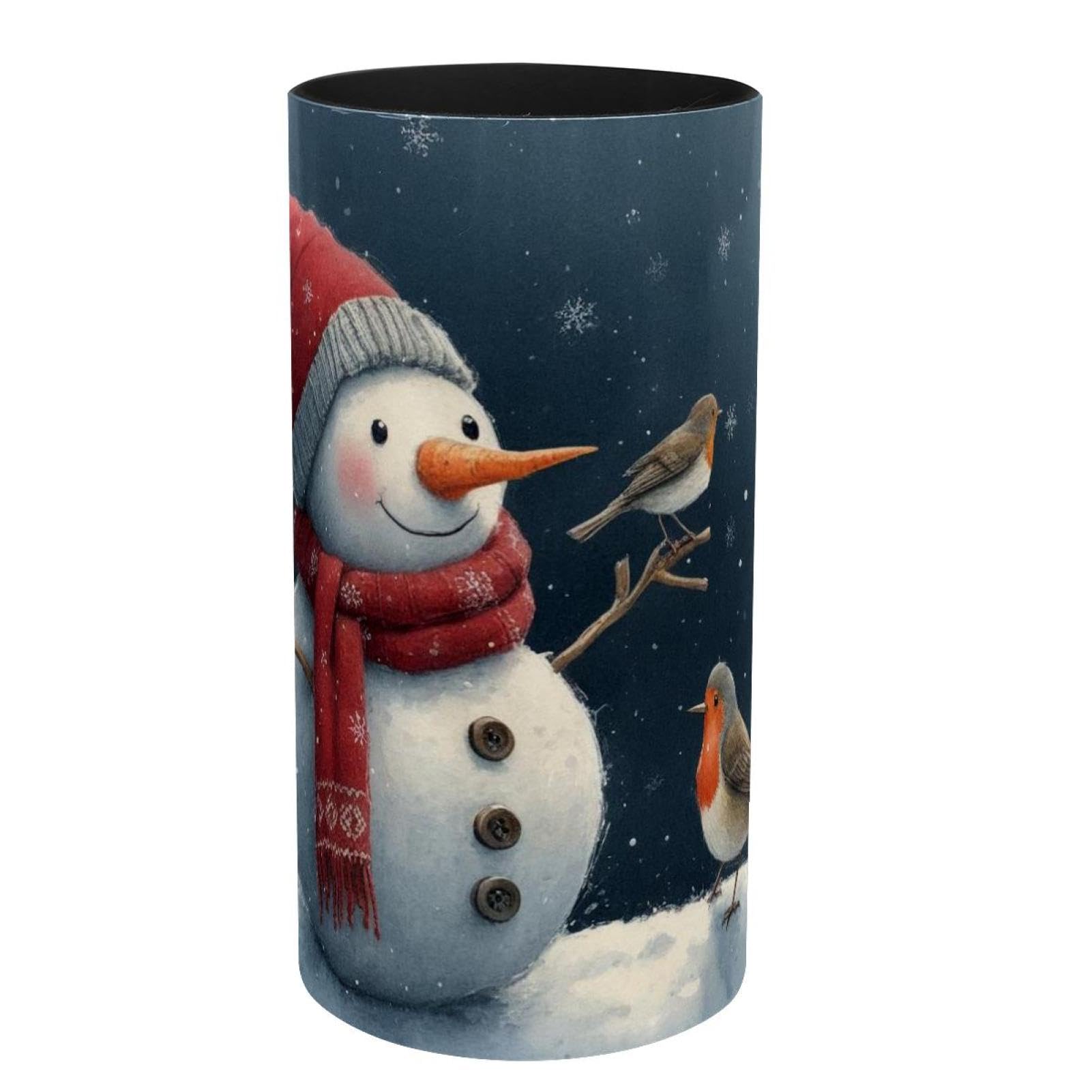 Boîte à musique bonhomme de neige et porte-stylo Noël pour bureau