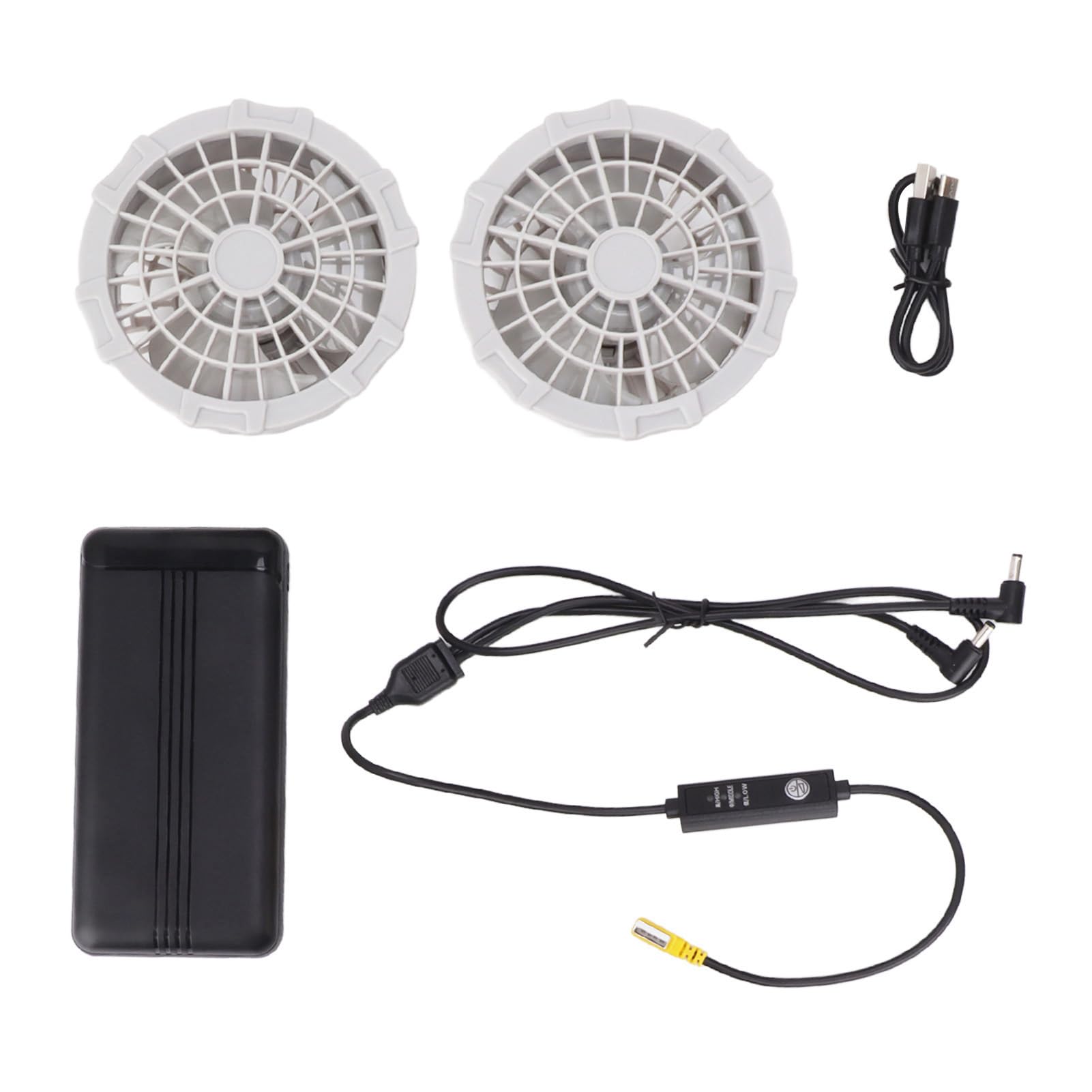 Topiky Männer Frauen Klimaanlage Kleidung, Sommer Ventilator Kühlweste mit 20000 MAh Power Bank, USB Kühlweste Kleidung für Outdoor-Arbeitsreisen, Leichter Stil (L)