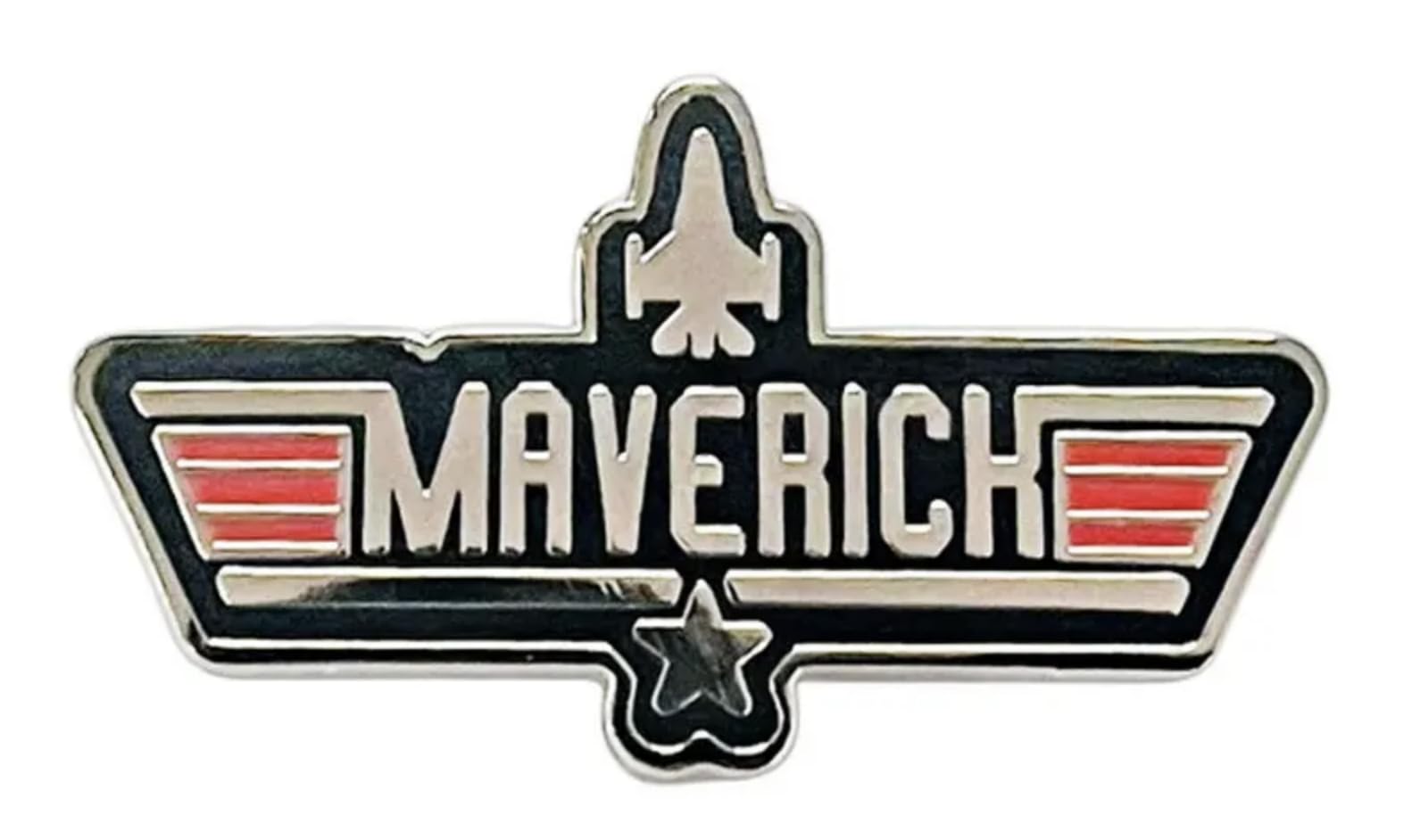 Maverick Top Navy Pilot Fighter Plane Air Force Airplane Wings Star Tomcat Call Sign 1.3" Enamel Pin Badge