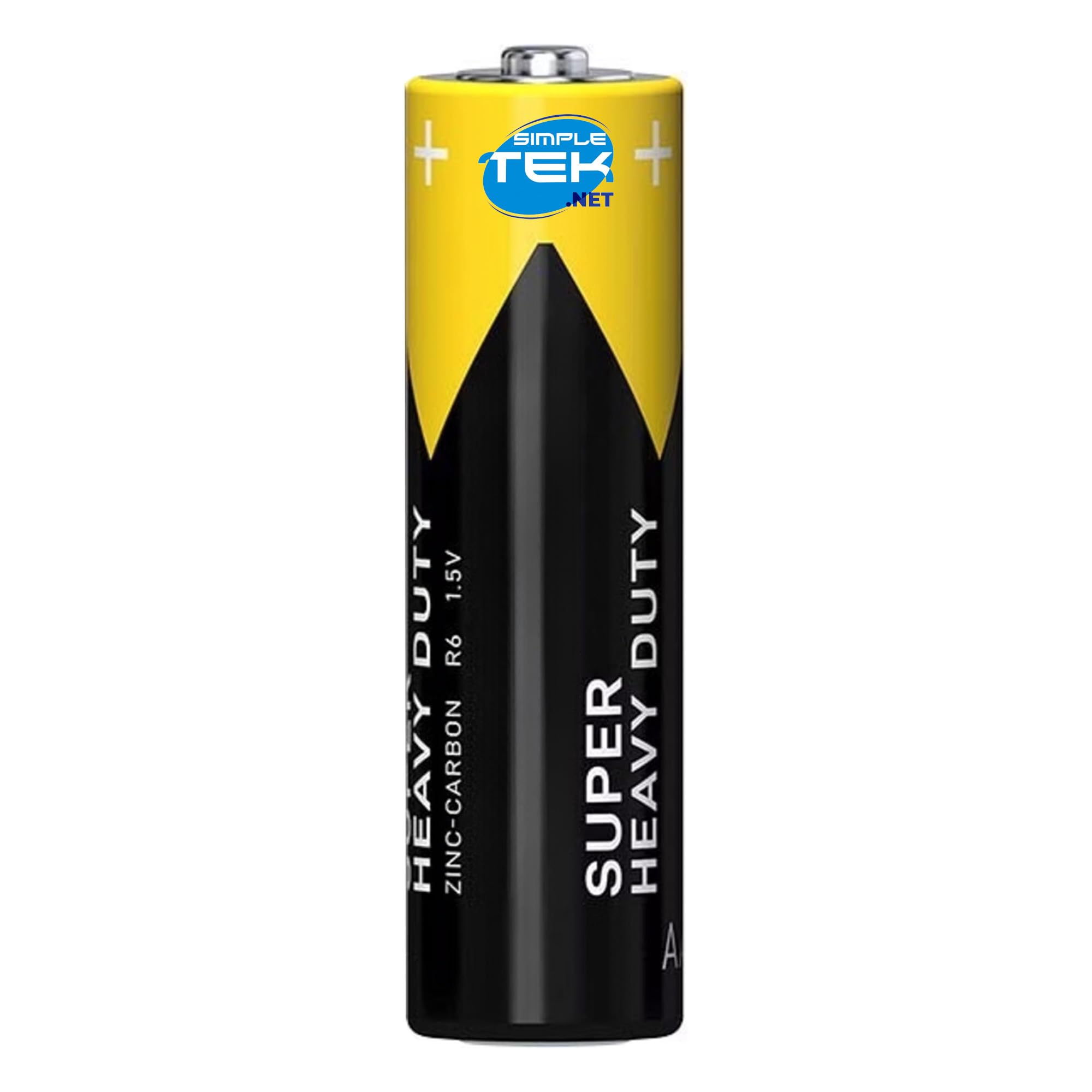 SIMPLETEK - Kit di 12 Blister da 4 Pile Stilo AA (48 Totali) Zinco-Carbone 1.5 Volt - Ideali per Dispositivi a Basso Consumo