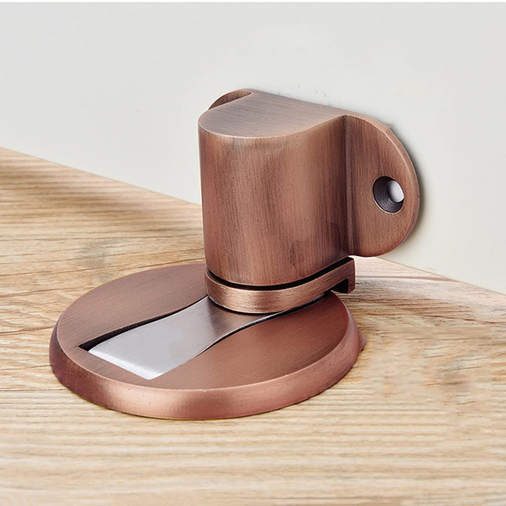 Nvsfzgiyg Yellow Bronze Adjustable Door Holder Stainless Steel Stopper Non-Punch Sticker Water-Proof Stop Furniture Hardware(Yellow Bronze)