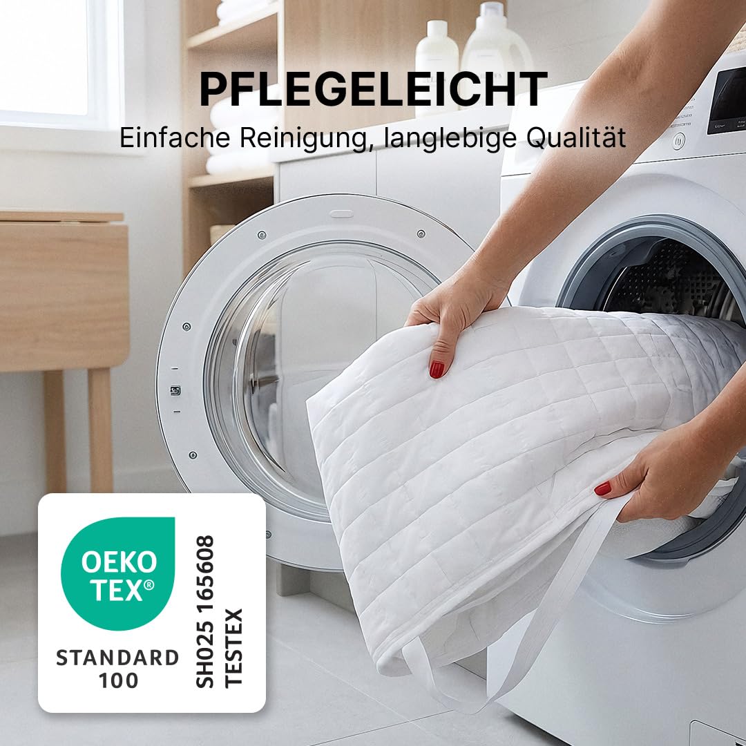 MKS.® Matratzenschoner 180x200 cm Wasserdicht & Atmungsaktiv - Weiche Baumwolle Matratzenauflage mit Eckgummis, Nässeschutz Inkontinenzunterlage, Allergikergeeignet & Waschbar, Oeko-Tex
