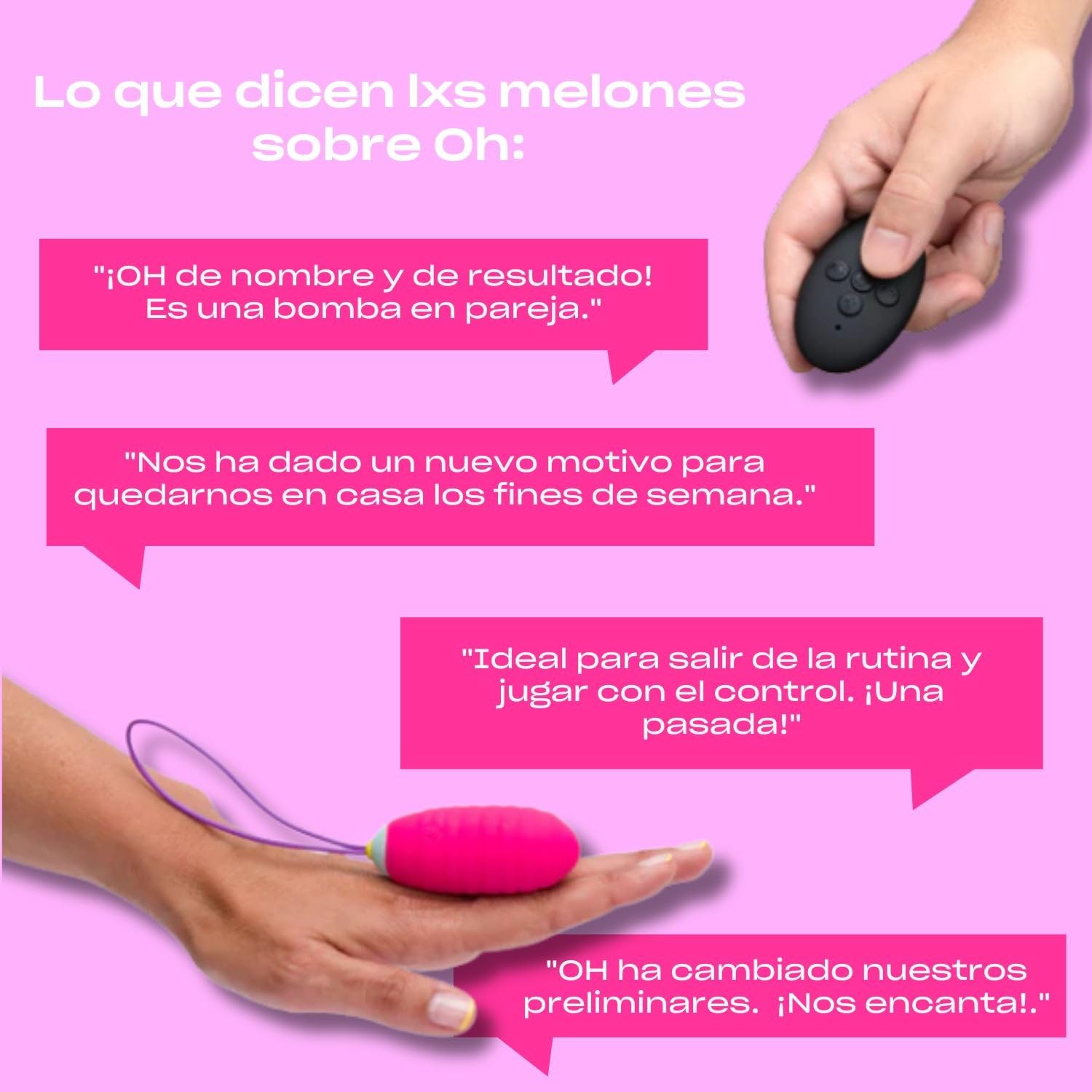 Platanomelón – Vibrador con Control Remoto para Adultos, 4 Intensidades y 7 Modos de Vibración, Recargable – Oh Azul