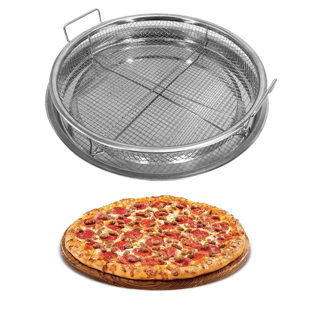 rockible Bac à Rond Antiadhésif, Panier à Frites, égouttoir, 3, Argent