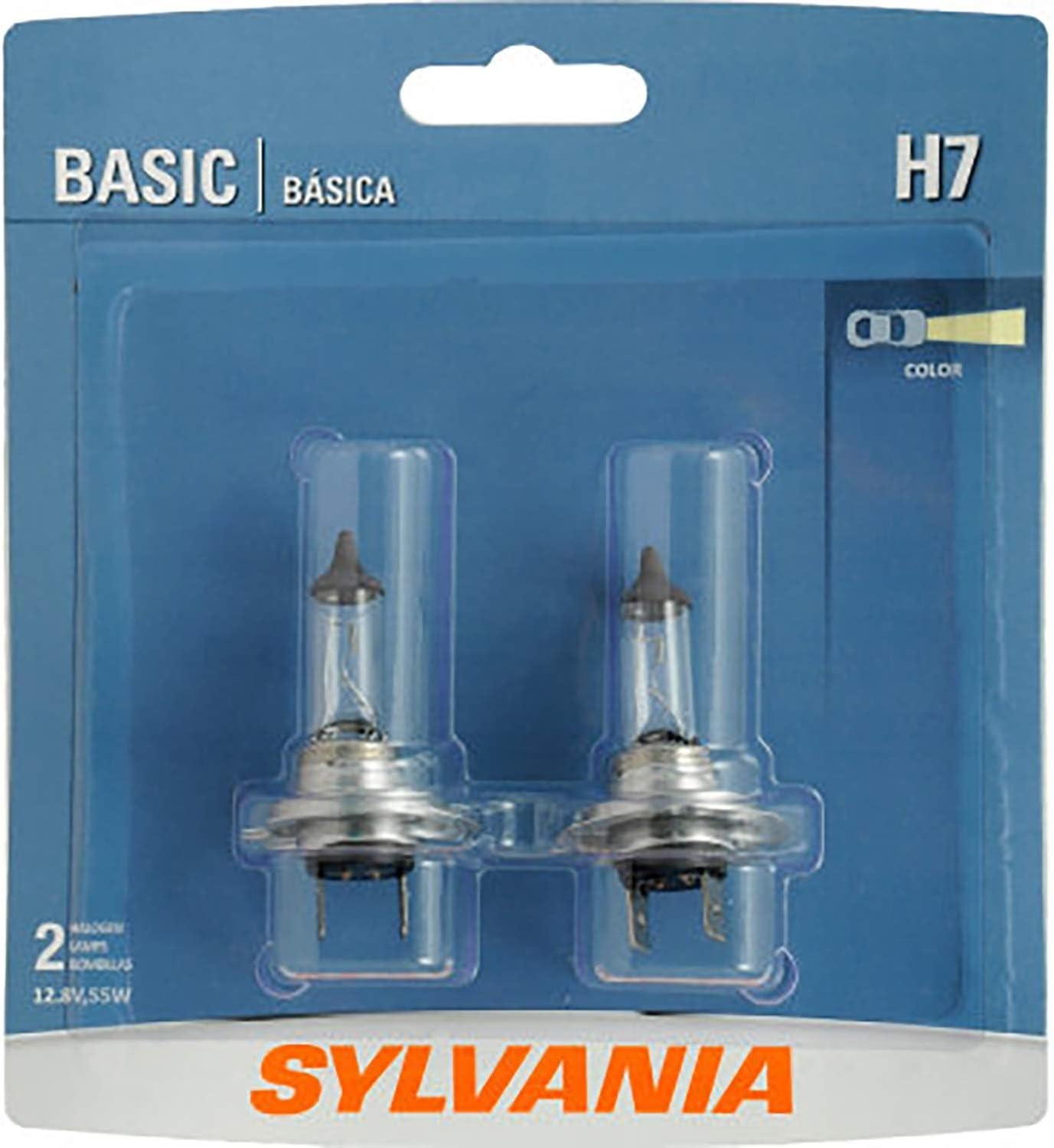 H7 Basic - Halogen Bulb for Headlight, Fog, Daytime Running Lights, and Cornering Applications (Contains 2 Bulbs)
