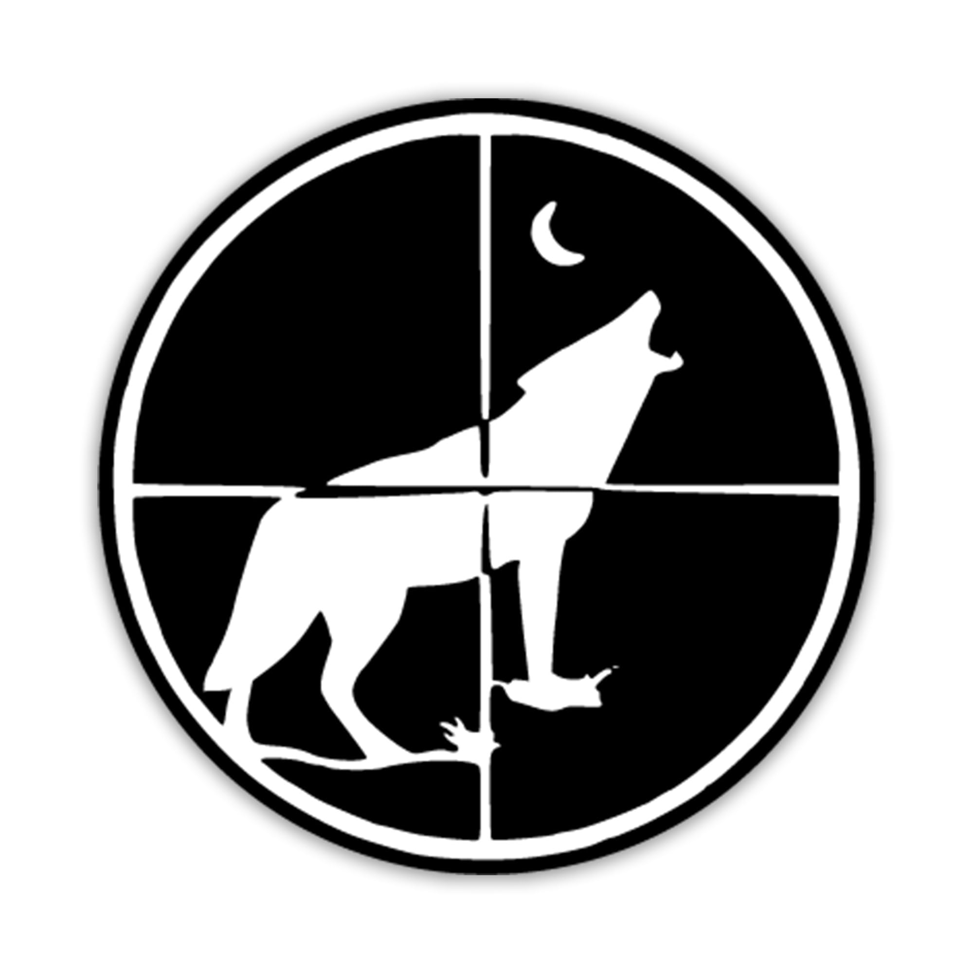 Sticker coyote blanc sans fond KCD3301 pour masquer rayure voiture et vitre