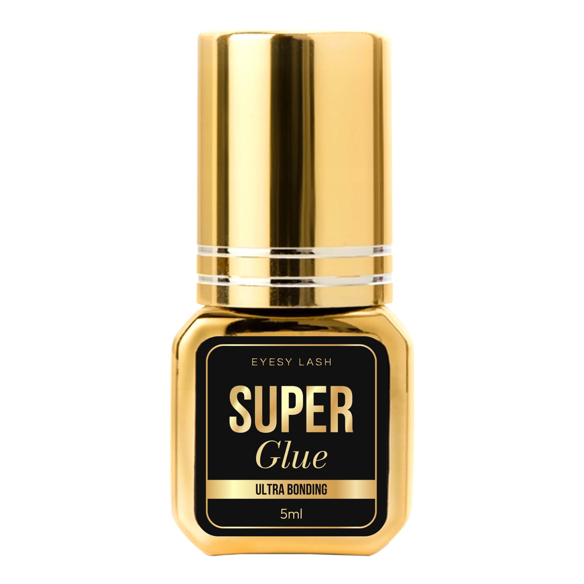 Extra Strong Eyelash Extension Glue 0.17 fl.oz. / 5 ml - 0.5-1s Fast Drying Time - 6-7 Weeks Retention - Waterproof Black Eyelash Adhesive for Lash Extension (PROFESSIONAL USE ONLY)