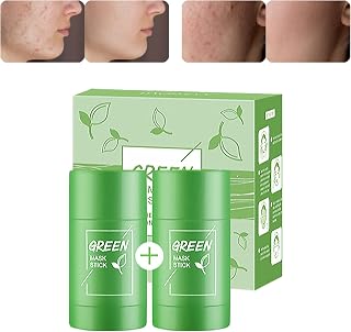 Green Tea Cleansing Mask Stick,2Pcs Green Mask Stick Blackhead Remover,Deep Cleanse Green Tea Mask,Face Moisturizes and Oil Control,Poreless Deep Cleanse for All Kind Skin Type