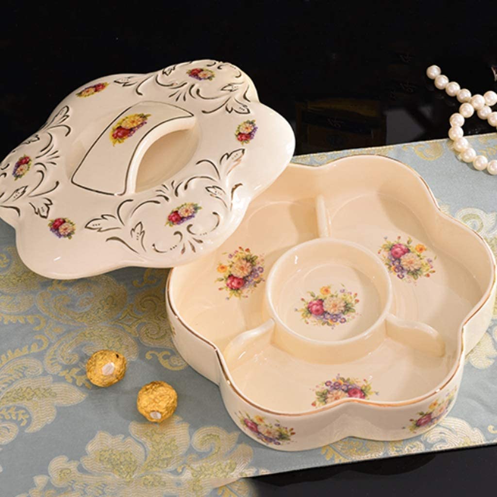 Vassoio for snack, Vassoio for snack con coperchio, Vassoio for frutta secca in ceramica con coperchio, Scatola for caramelle, Scatola for snack con vassoio for frutta, Casalinghi, Ornamenti, Scatola