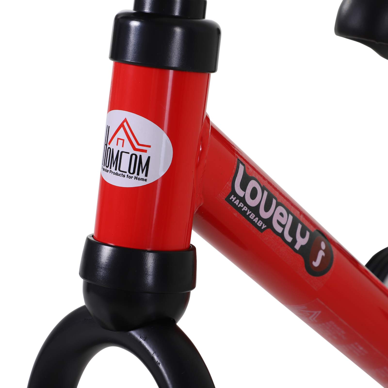 HOMCOM Bicicleta de Equilibrio con Pedales y Ruedas Entrenamiento Extraíbles de Asiento Regulable 33-38cm Niños +24 Meses Carga 25kg
