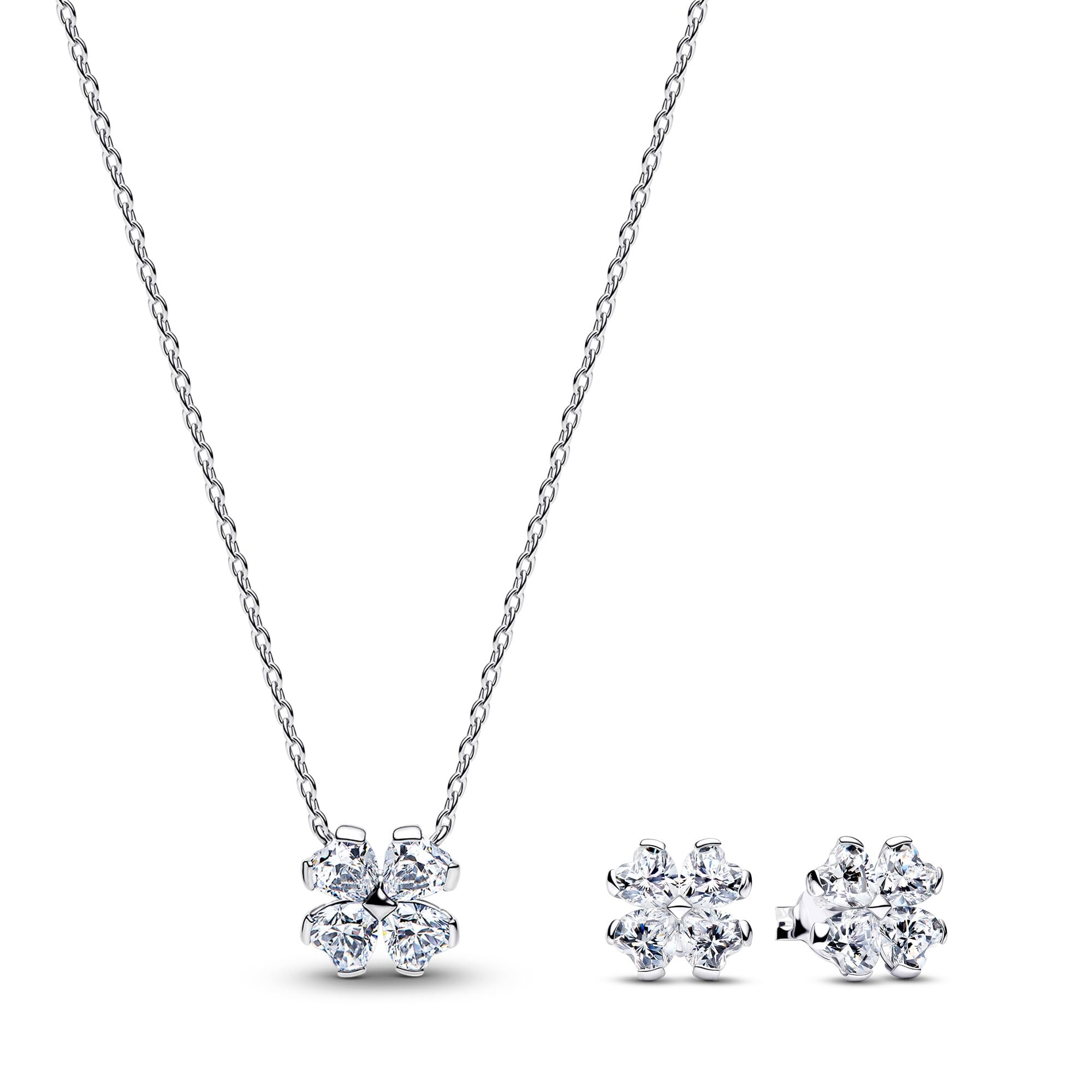 PANDORA Set regalo per donna, collana e orecchini, confezione multiprodotto