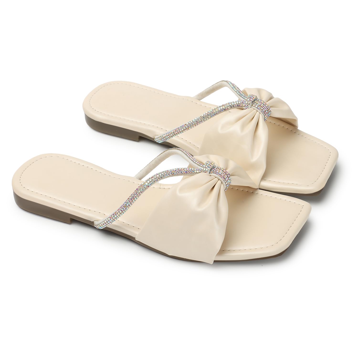 Naitik Womens Casual Slip-On Flat Fashion Sandals Chappal for Girls (Cream) (B0CM6MYFH8) Amazon Price History, Amazon Price Tracker