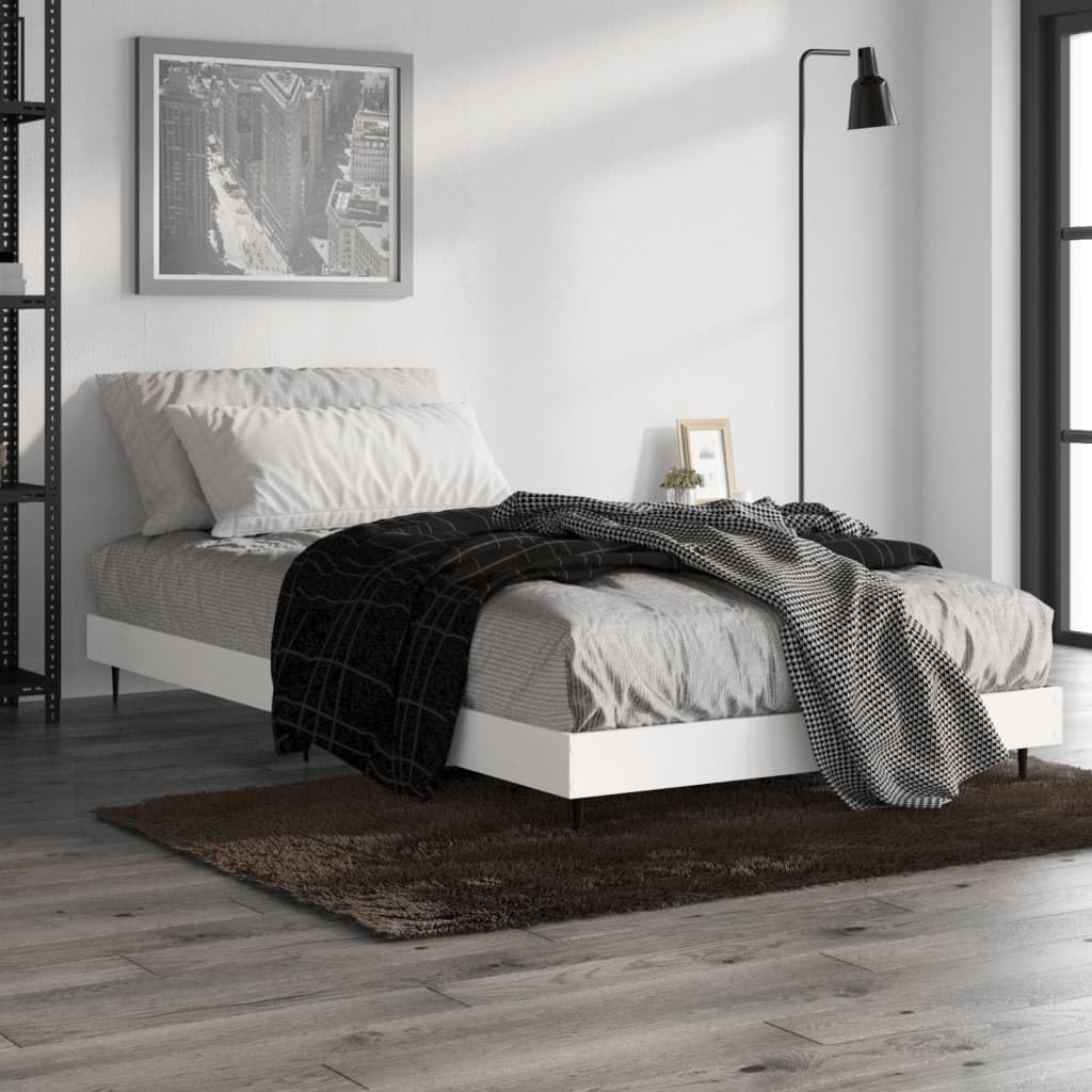 Hothingwell Rama łóżka bez materaca biała 90x200 cm Drewno Ingenierie