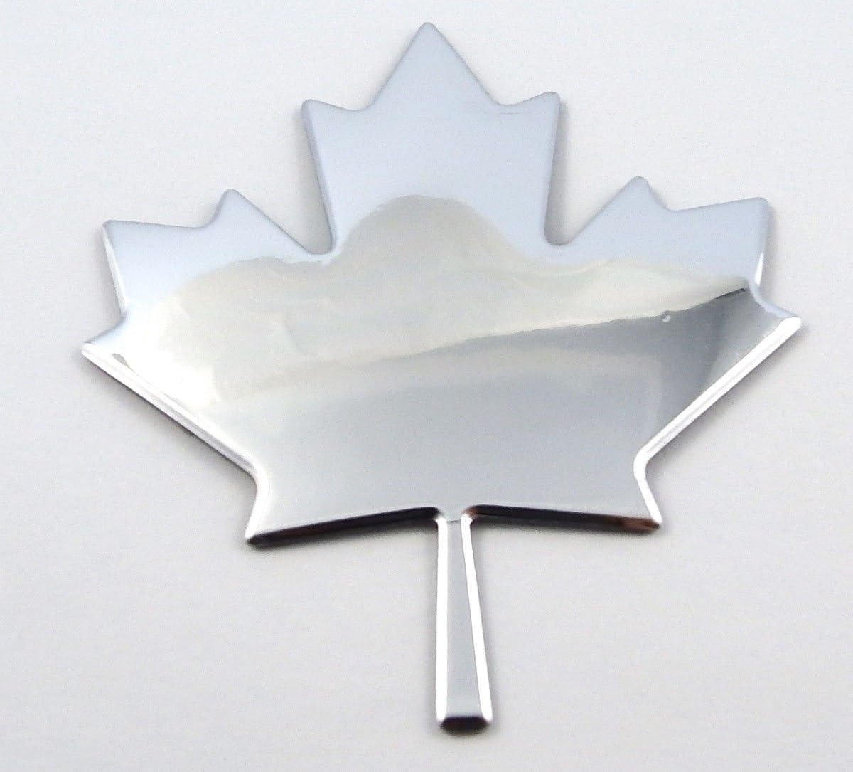Maple Leaf Canada Chrome Finish Decal Emblem 3D Sticker car Bike 2.7" Flexible