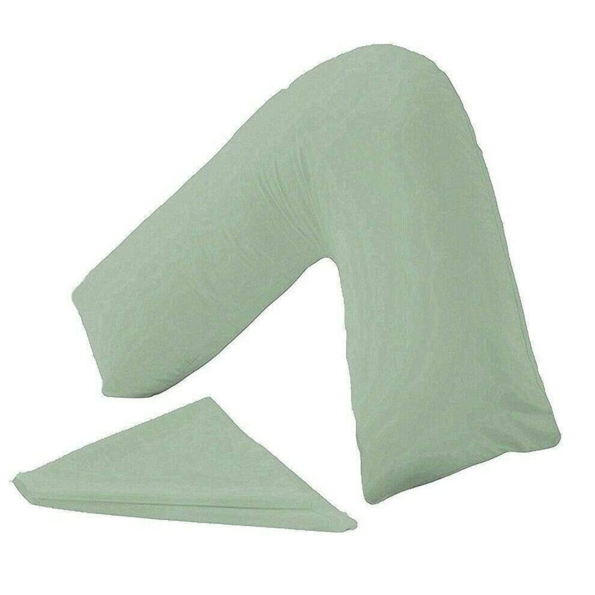 URBAN GROOVE V Shaped Pillowcase Cover Plain Polycotton Back & Neck Support Orthopaedic/Pregnancy/Nursing Pillowcase Cover