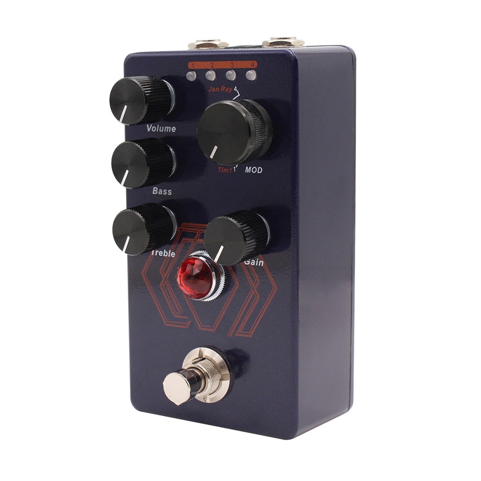 Efekt Gitarowy Overdrive Profesjonalne Akcesoria Fioletowy