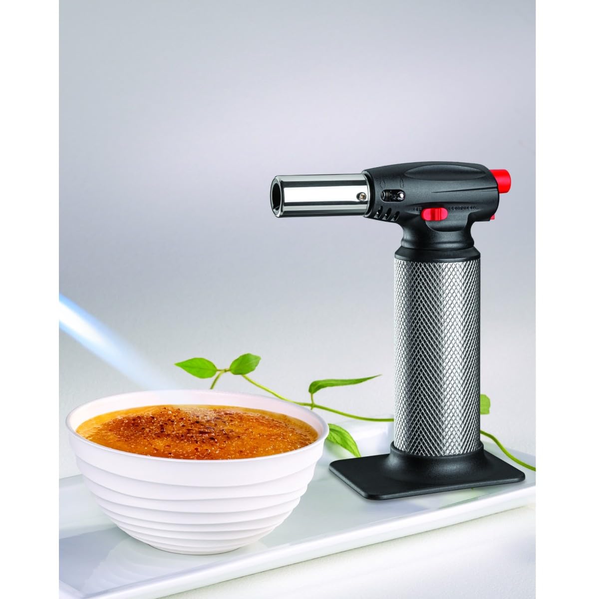 KEMPER - Chalumeau de cuisine piezo professionnel micro torche gaz rechargeable - toutes positions 360°