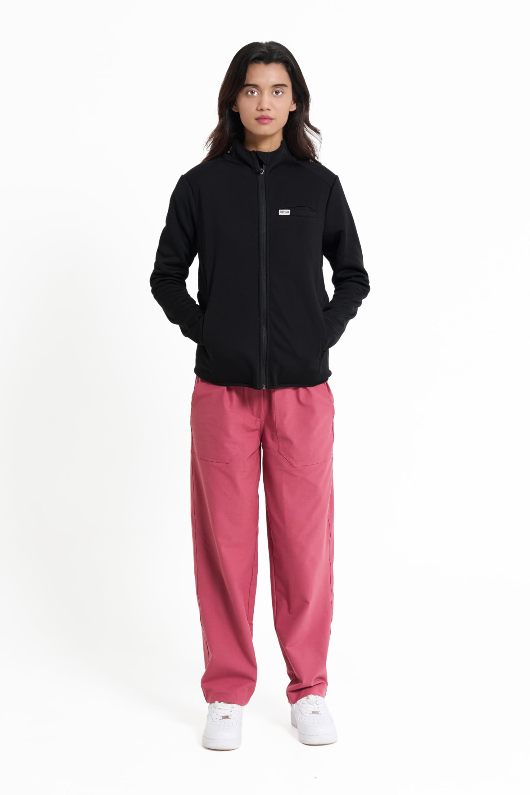 knya DRIFT Jacket – Black | Premium Polyester Fleece with Ecolite Fabric | Women-picture-31