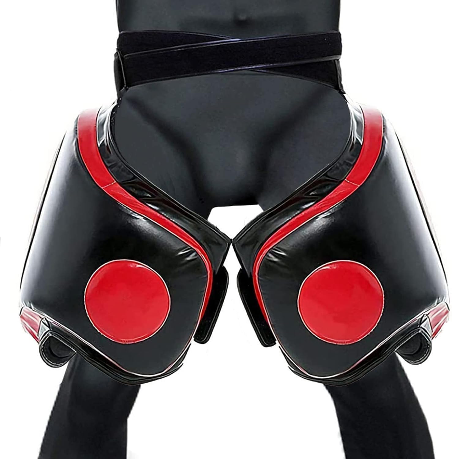 Protezioni Sportive per Cosce, Protezioni per Cosce Sportive MMA, Gambe per Calci con Cuscinetti per Cosce, Attrezzature per L'allenamento con Colpi Pesanti per MMA, UFC, Taekwondo, Muay TH