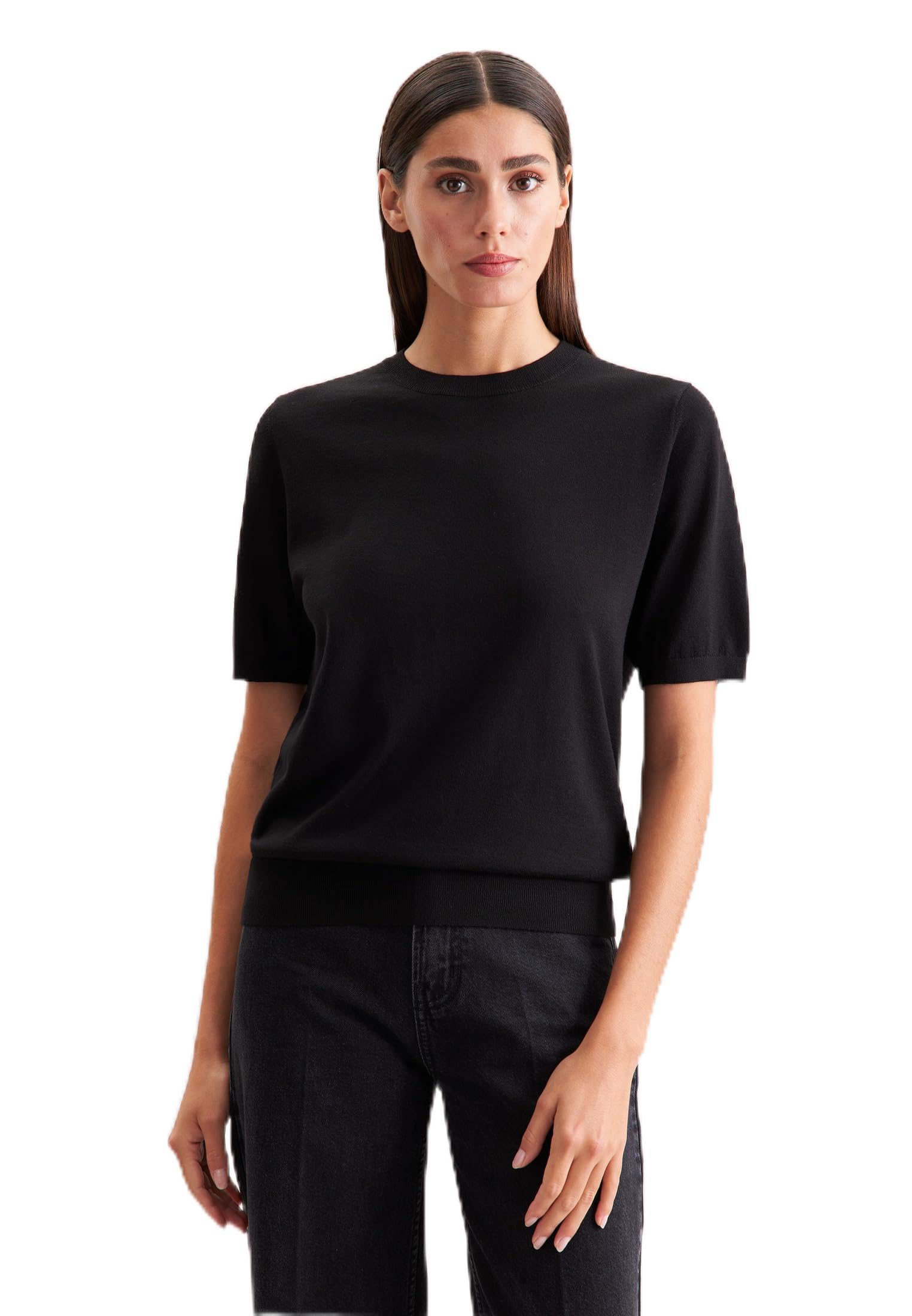 Seidensticker Bluzka Kobiety Regular Fit sweter z krótkim rękawem
