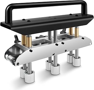 Roller Metal Bending Tool, Three-Station Roller Bender, Hand Tools Standing Seam Roofing Tools Adjustable for 0‑90 Degree Angle 13‑130mm Bending
