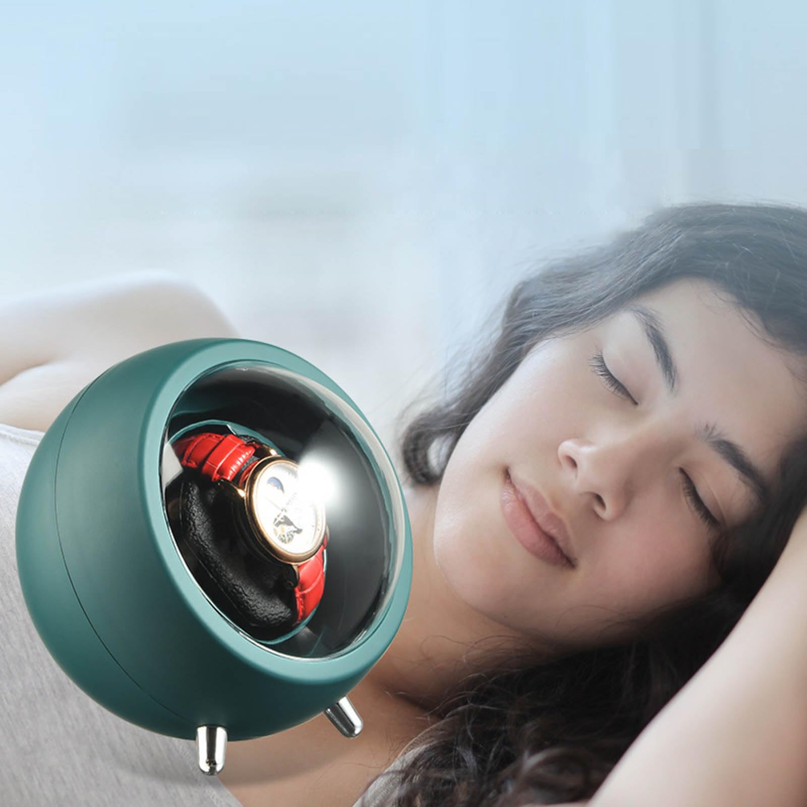 Agitador de reloj mecánico, bobinado automático, carga USB, batería, agitador, bobinado automático, a prueba de polvo