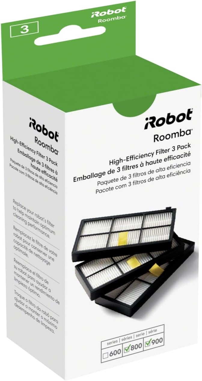 iRobot Roomba Authentic Replacement Parts - Roomba 800 and 900 Series High-Efficiency Filters (3-Pack)