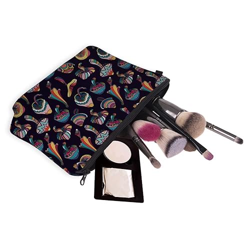 Miniatura 5 de MRSP Bolsa de cosméticos Bolsas de maquillaje para mujeres, pequeña bolsa de maquillaje bolsas de viaje para artículos de aseo personal, hongos
