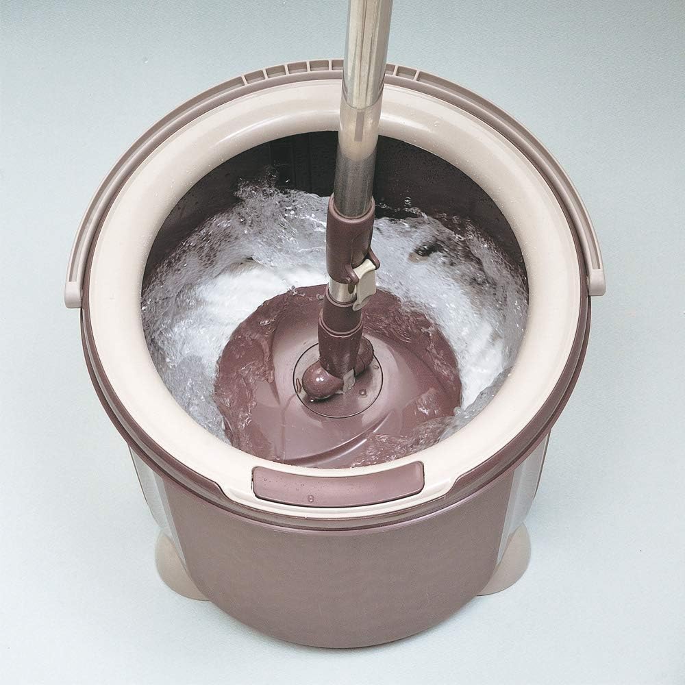 Azuma Industrial TSM545 Round Tornado Rotary Mop Single Layer Cleaning Bucket for Flooring Cleaning, Tile Cleaning, Floor Cleaning, Wiping Width Approx. 10.2 inches (26 cm), Total Length of Mop