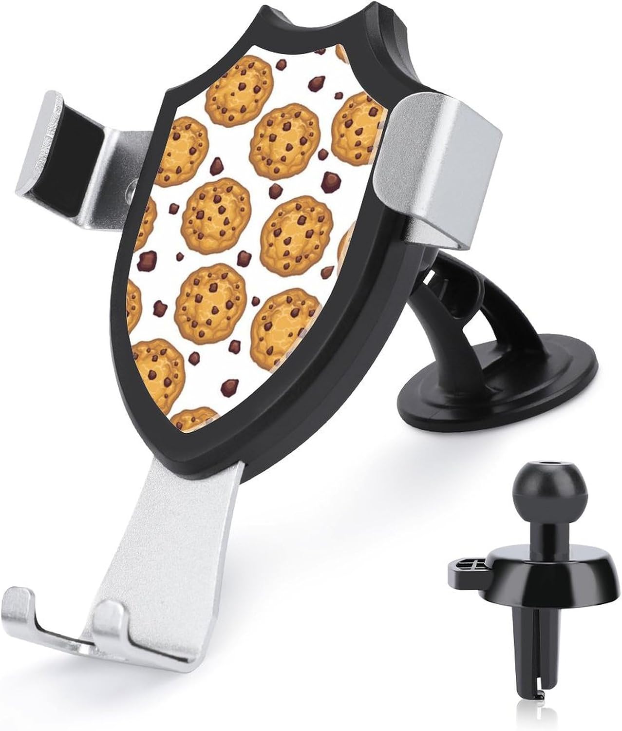 Chocolate Chip Cookies Funny Phone Mount Adjustable Angle for Car Dashboard Windshield Vent Universal Automobile Accessories