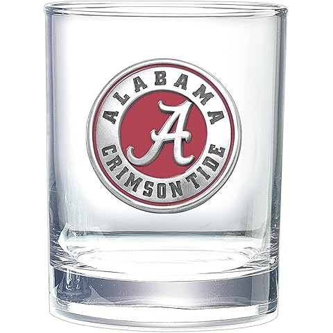 Heritage Pewter University of Alabama Clear 14 oz Glass