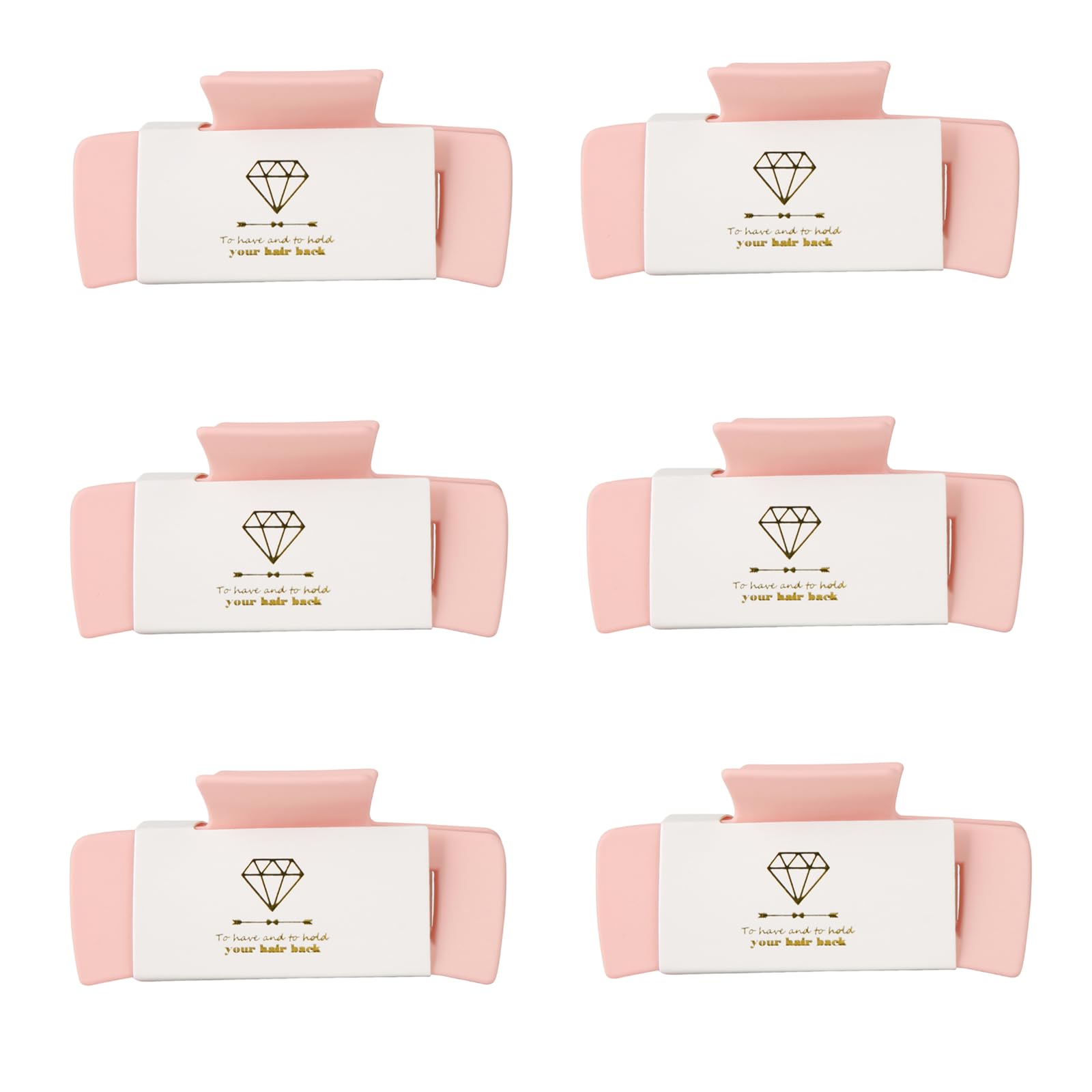 Loanzeg 8pcs Bridesmaid Proposal Gifts 4.1 Inch Square Set of 8 Bachelorette Hair Claw Clips ideas Bridal Shower Gift for Wedding Party Favors (6pcs