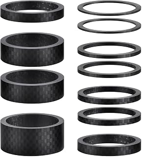 11-Piece Carbon Fiber Headset Spacer Set (Matte, 1–15 mm)