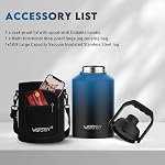 WATERSY 1 Gallon Water Bottle Insulated(Cold for 48 Hrs),BPA Free&Leak Proof,128oz Stainless Steel Water Jug,Big Flask,Large Water Bottle with Handle for Gym,Hiking,Camping&Travel,Gradient Blue