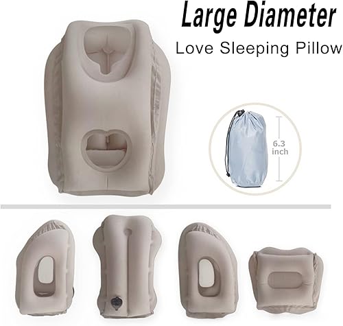 Miniatura 2 de Almohada inflable de viaje para aviones, almohada de apoyo para el cuello para vuelos largos, almohada portátil y cómoda para dormir en avión,