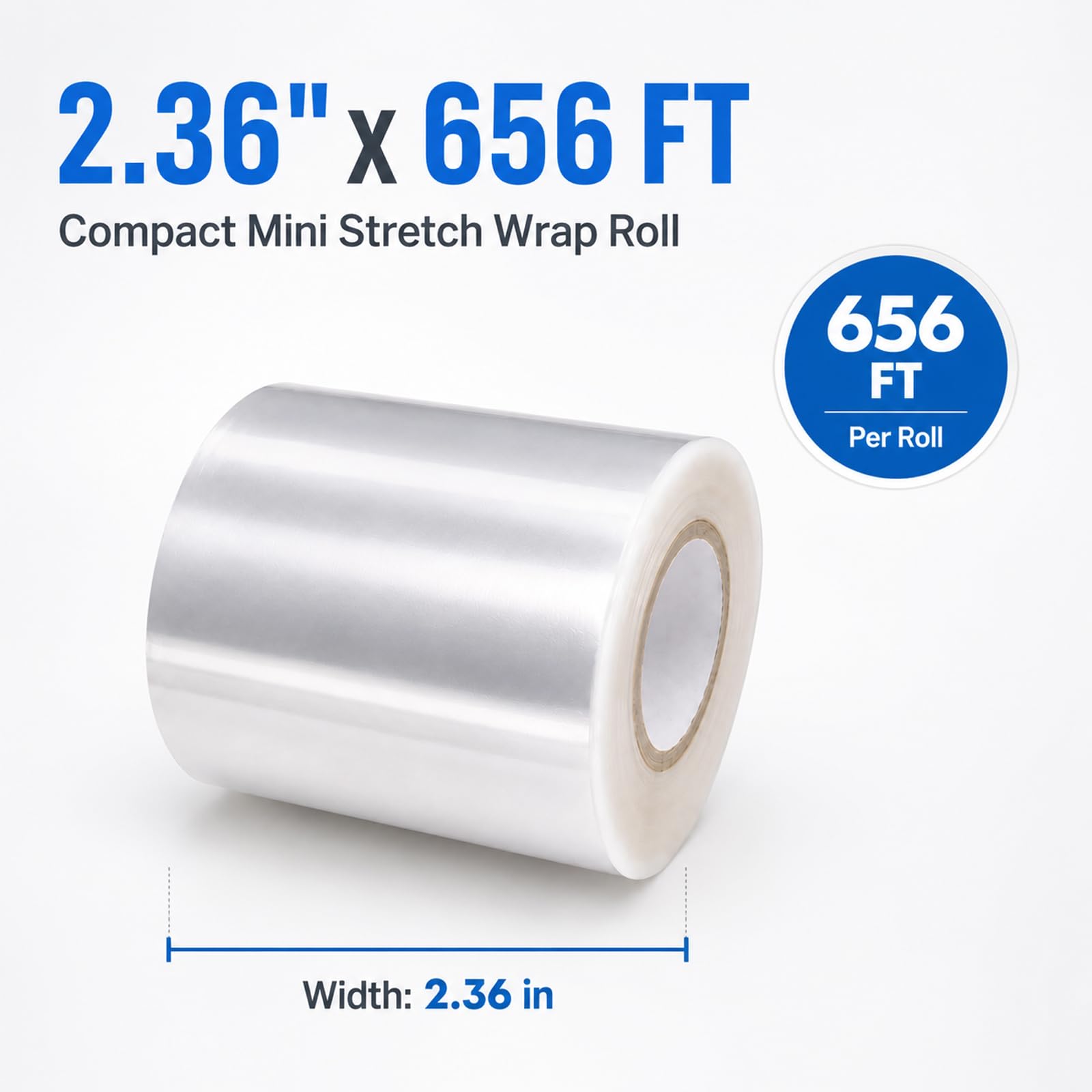 10 mini pellicole elasticizzate, 6 cm x 656 m, rotolo di pellicola