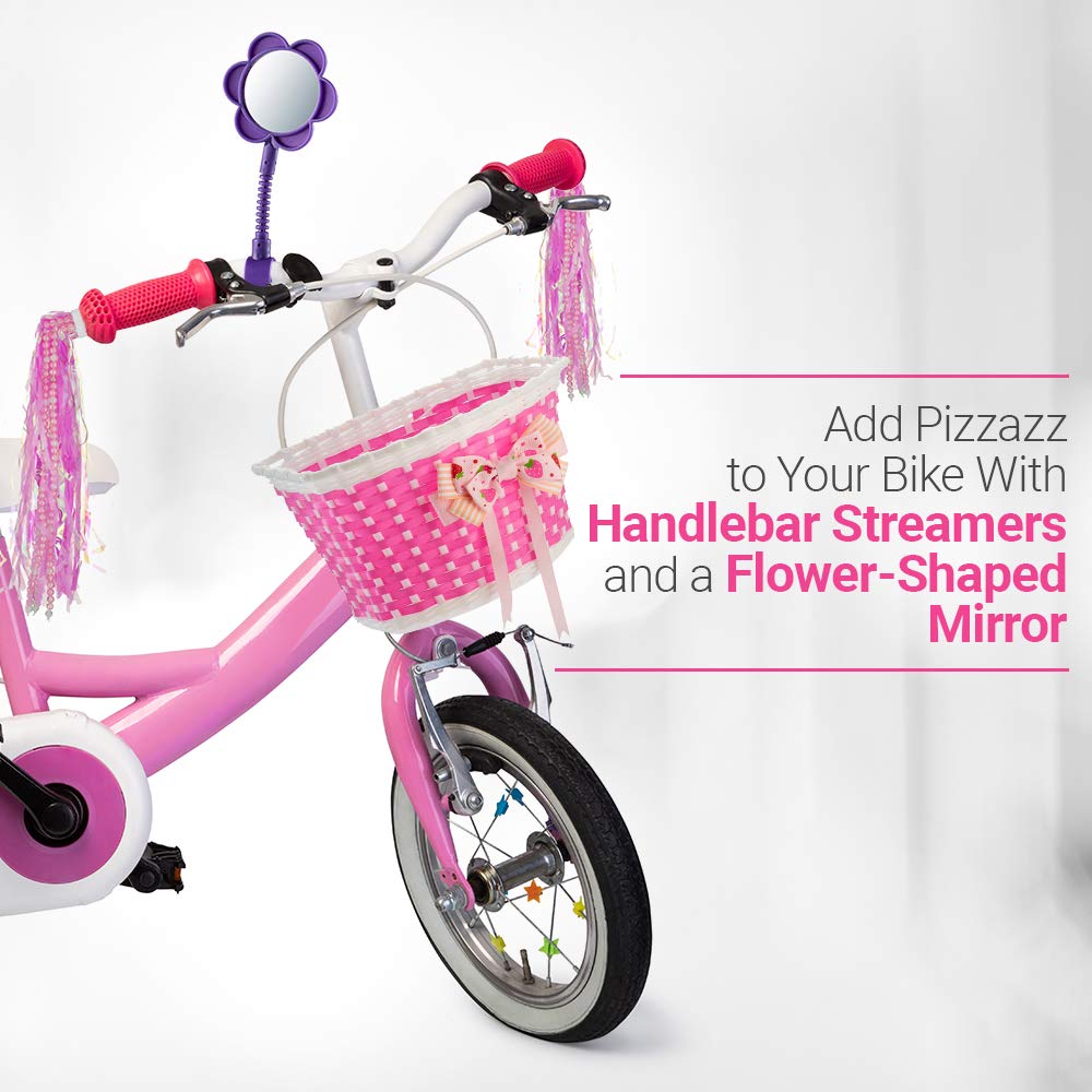Schwinn Kids Bike Basket With Light-Up Motion-Activated Flowers - Fits Most Handlebar, Easy Install For Schwinn Kids Bike Basket With Light-Up Motion-Activated Flowers - Fits Most Handlebar, Easy Install For