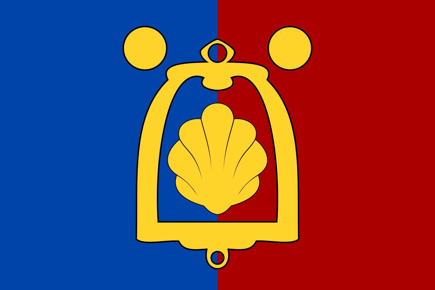 Drapeau large Stračov de la région Hradec Králové en tissu extérieur