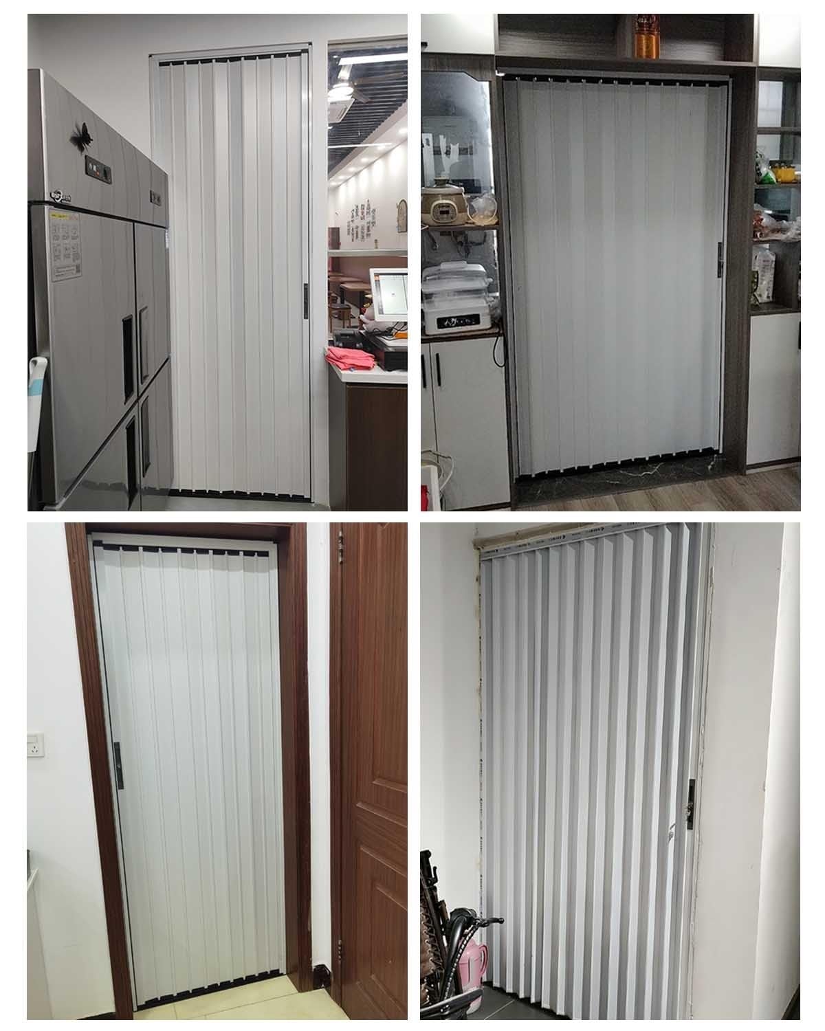 Concertina brama przesuwna z zamkiem, metalowa składana brama, parawan do drzwi, pawilonu, konfigurowalny design