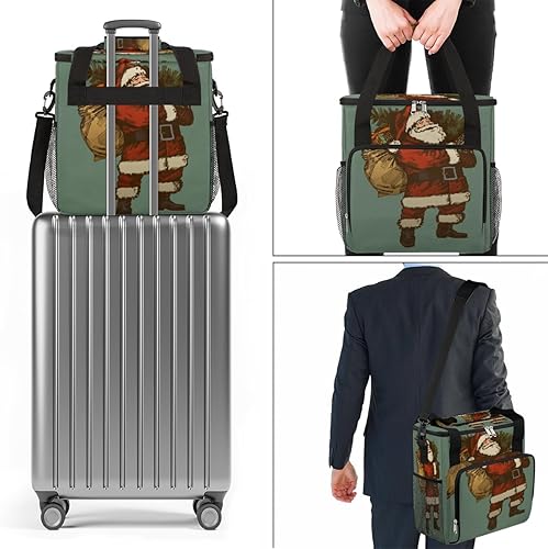 Miniatura 7 de Cafetera con estampado de Papá Noel de Navidad, bolsa de transporte para Keurig K-Mini o K-Mini Plus K-Mini Plus K-Cup Pods, portátil, bolsa de viaje