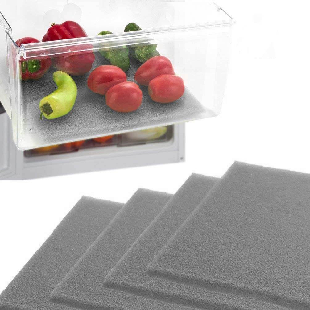 Dualplex® Fruit & Veggie Life Extender Liner for Fridge Refrigerator Drawers, 12x15 Inches (4 Pack) – Extends The Life of Your Produce & Prevents