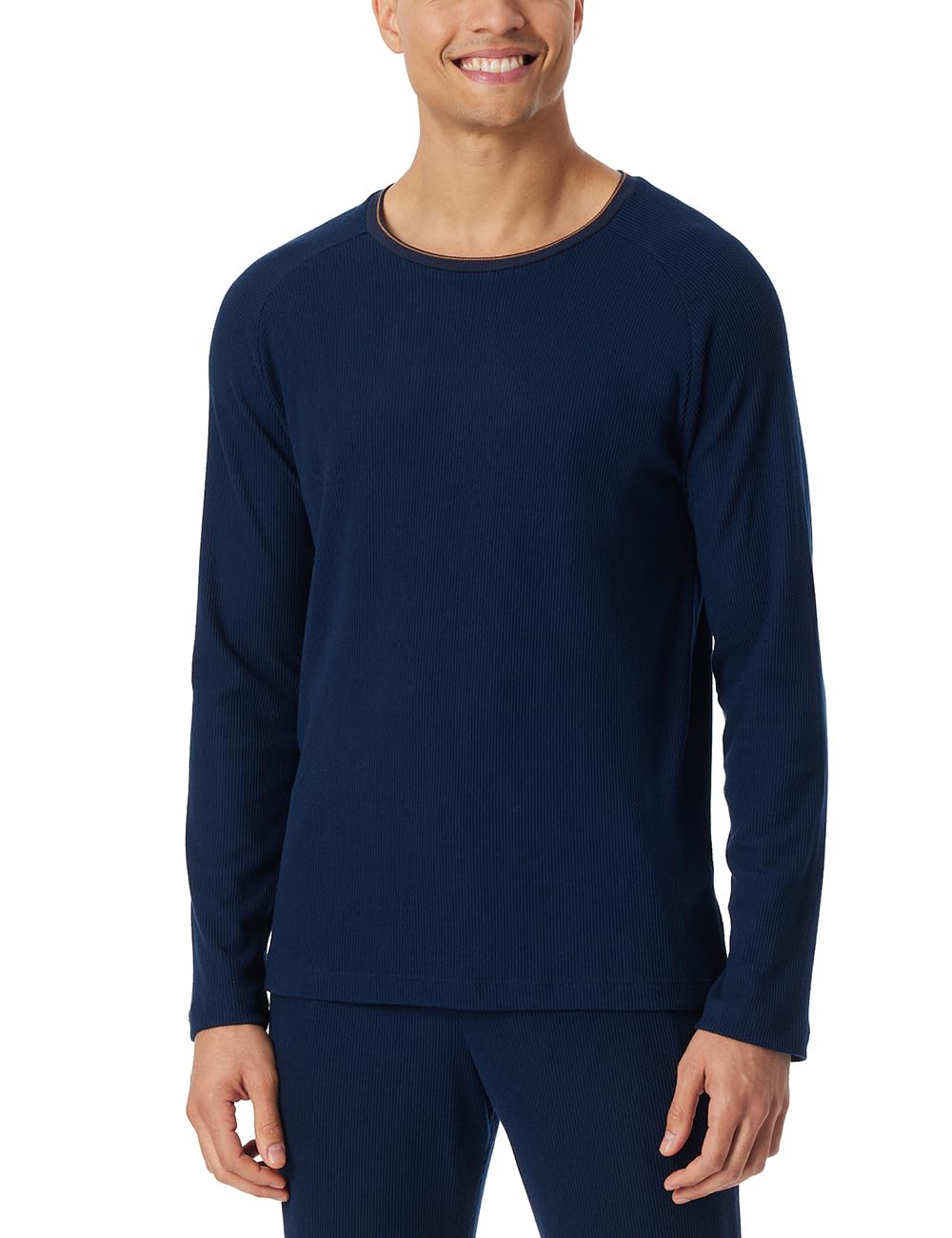 Schiesser Herren Schlafshirt Langarm Rundhals - Doppelripp - Mix + Relax Pyjamaoberteil