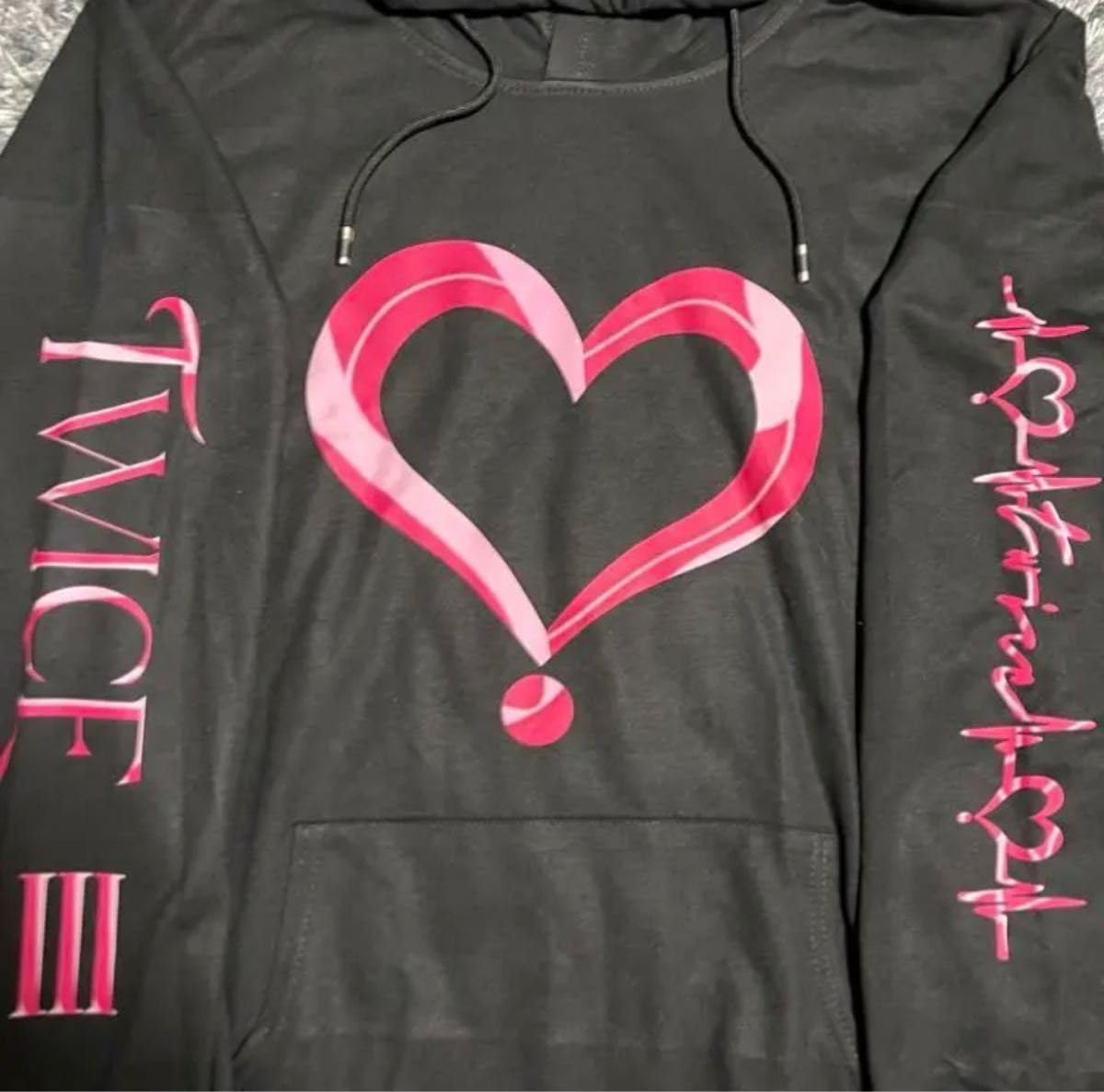 Amazon.co.jp: twice着用 パーカー上下 XLサイズ ブラック Tシャツ 