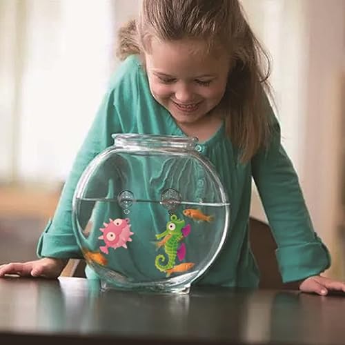 Miniatura 8 de Adorno de acuario, 2 piezas de decoraciones de pecera, decoración flotante para buceopulpo con dispositivo flotante, bonitos accesorios de pecera