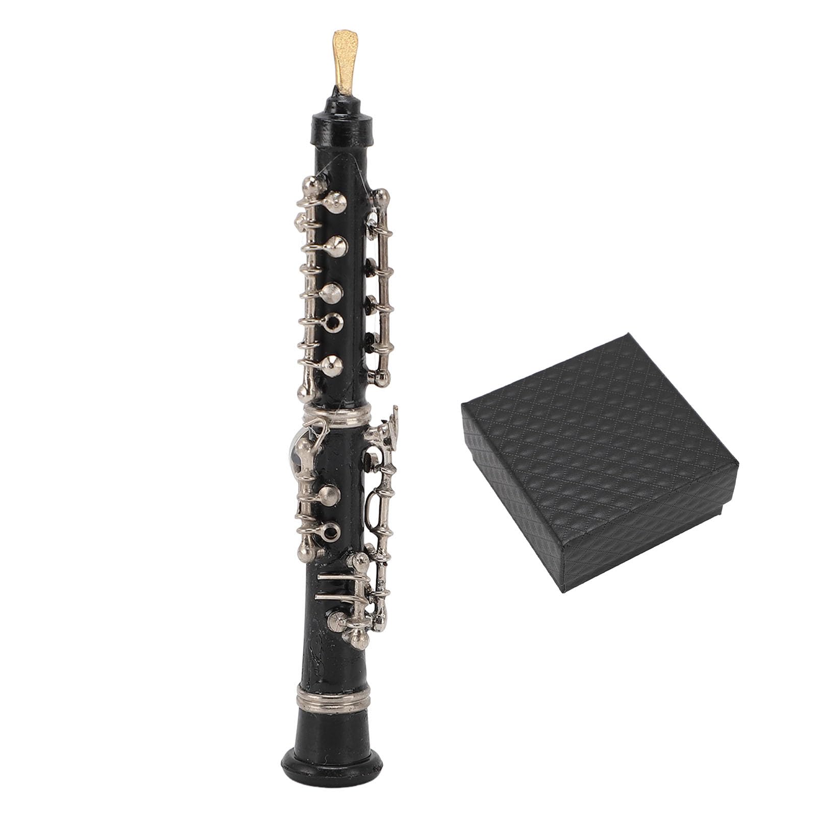 Modello di Oboe, Strumento Musicale Oboe in Miniatura in Metallo Realistico Realizzato a Mano, per la Decorazione
