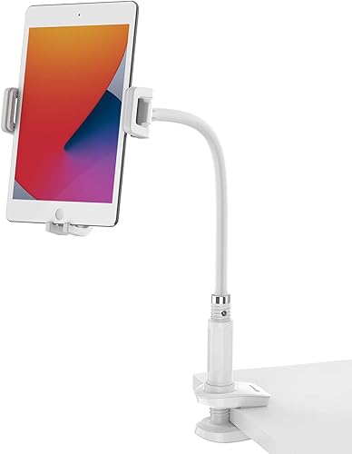 Smatree Soporte para tablet y teléfono celular con cuello de cisne para escritorio soporte flexible para brazo compatible con tabletas de 47 a 129